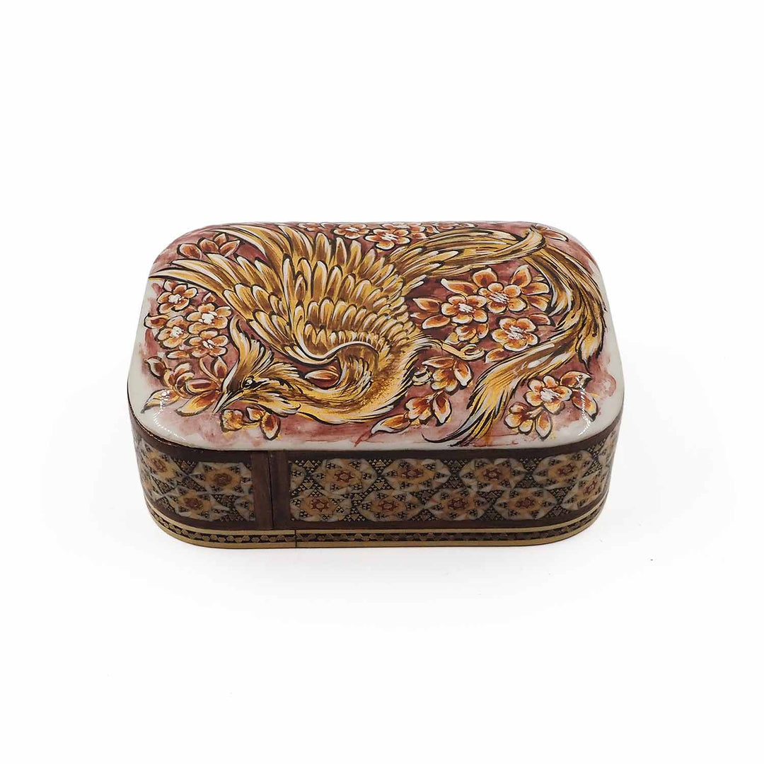 Handcrafted Hatem Inlaid Wooden Decorative Box with Drawer - WAAH317