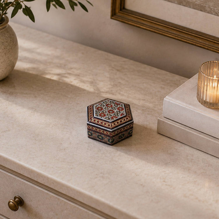 Handcrafted Hatem Inlaid Wooden Decorative Box - WAAH324
