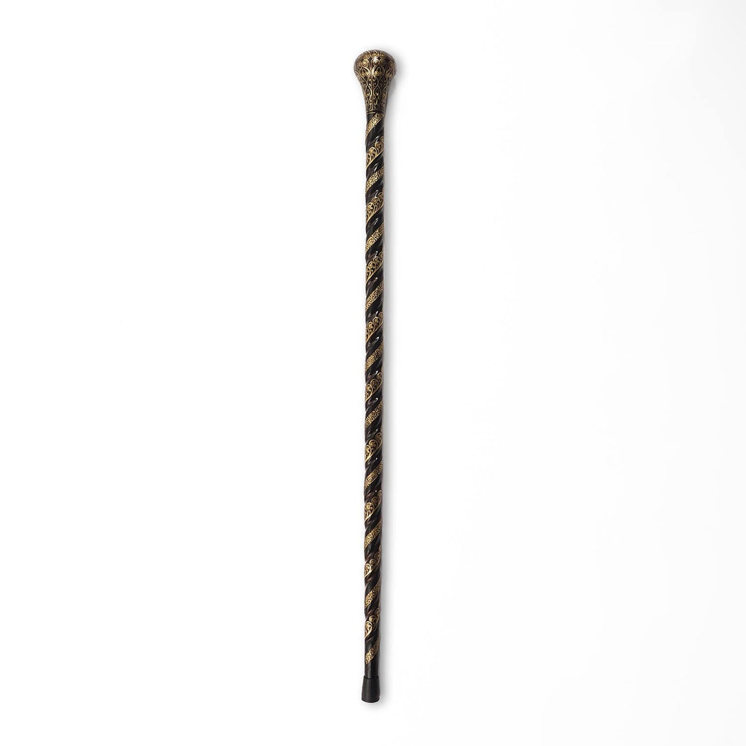 Handcrafted Copper-Inlaid Wooden Walking Cane - WAAH335