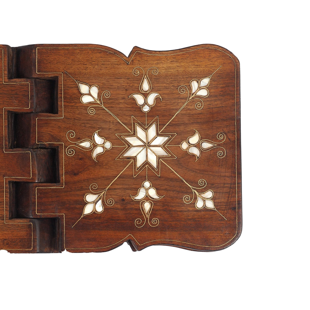 Handcrafted Mother-of-Pearl Inlaid Wooden Qur’an Stand - WAAH338