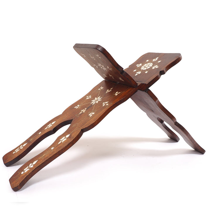 Handcrafted Mother-of-Pearl Inlaid Wooden Qur’an Stand - WAAH338