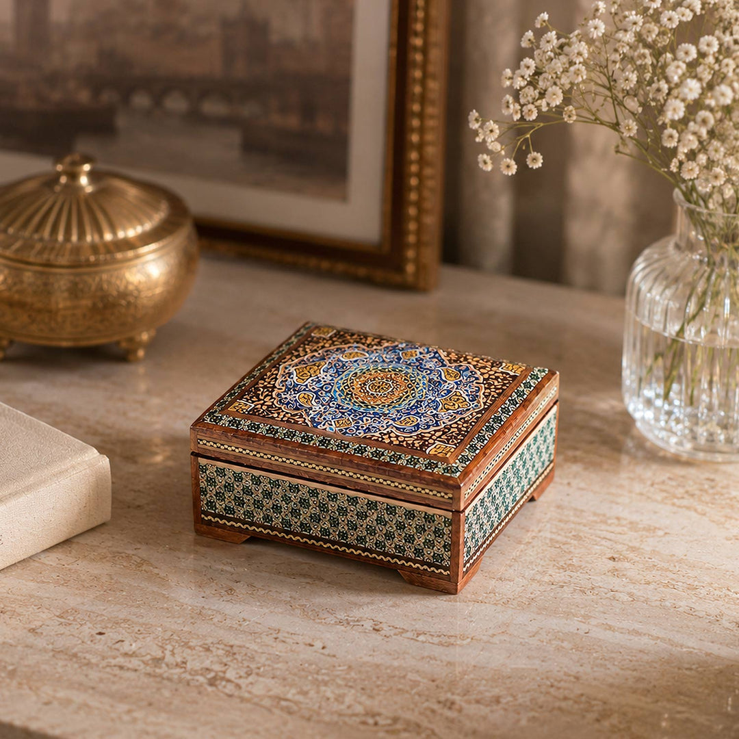 Handcrafted Hatem Inlaid Wooden Decorative Box - WAAH341