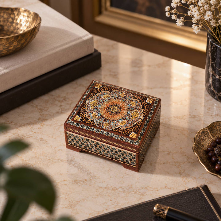 Handcrafted Hatem Inlaid Wooden Decorative Box - WAAH342