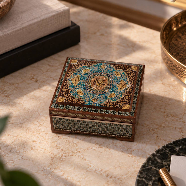 Handcrafted Hatem Inlaid Wooden Decorative Box - WAAH344