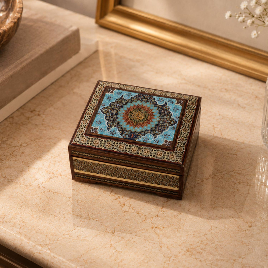 Handcrafted Hatem Inlaid Wooden Decorative Box - WAAH346