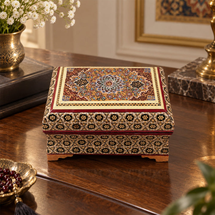 Handcrafted Hatem Inlaid Wooden Decorative Box - WAAH349