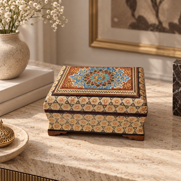 Handcrafted Hatem Inlaid Wooden Decorative Box - WAAH351