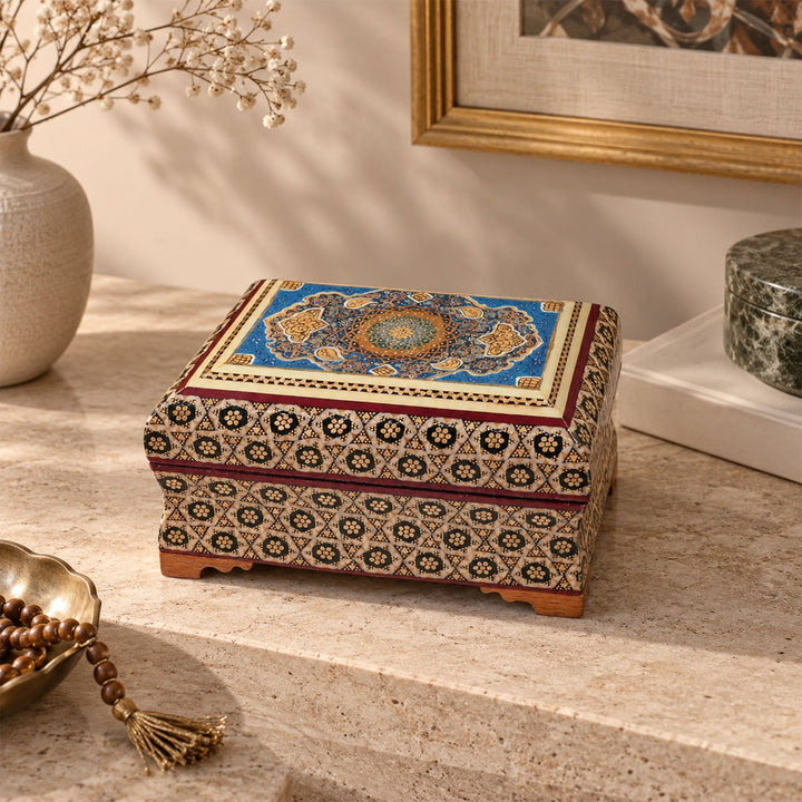 Handcrafted Hatem Inlaid Wooden Decorative Box - WAAH353