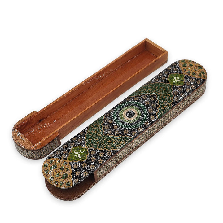 Handcrafted Hatem Inlaid Wooden Decorative Box with Sliding Lid - WAAH358