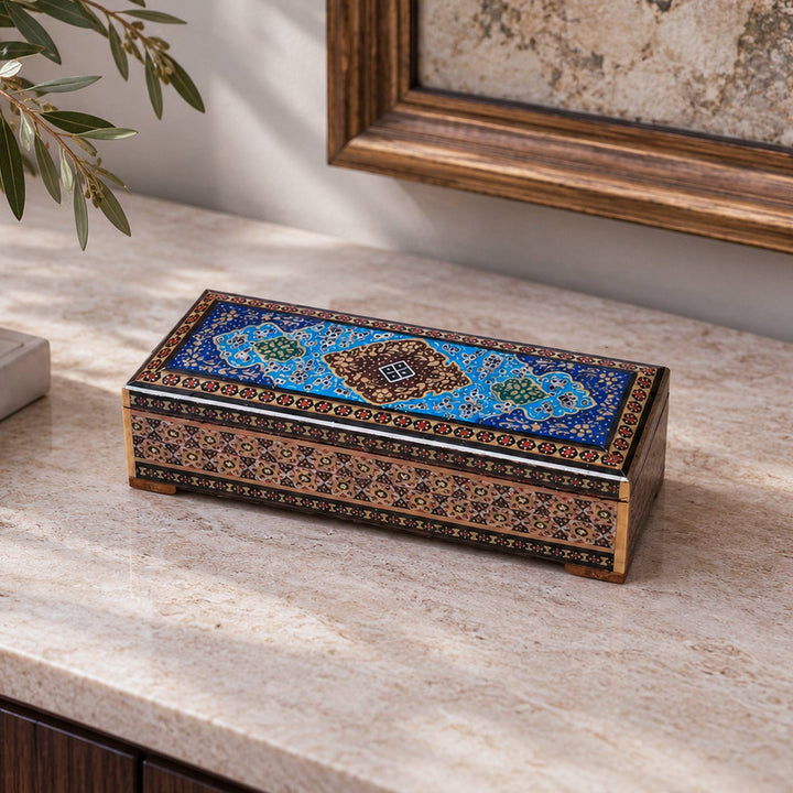 Handcrafted Hatem Inlaid Wooden Decorative Box - WAAH365