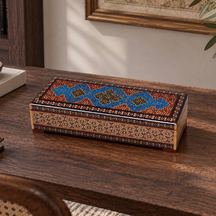 Handcrafted Hatem Inlaid Wooden Decorative Box - WAAH366