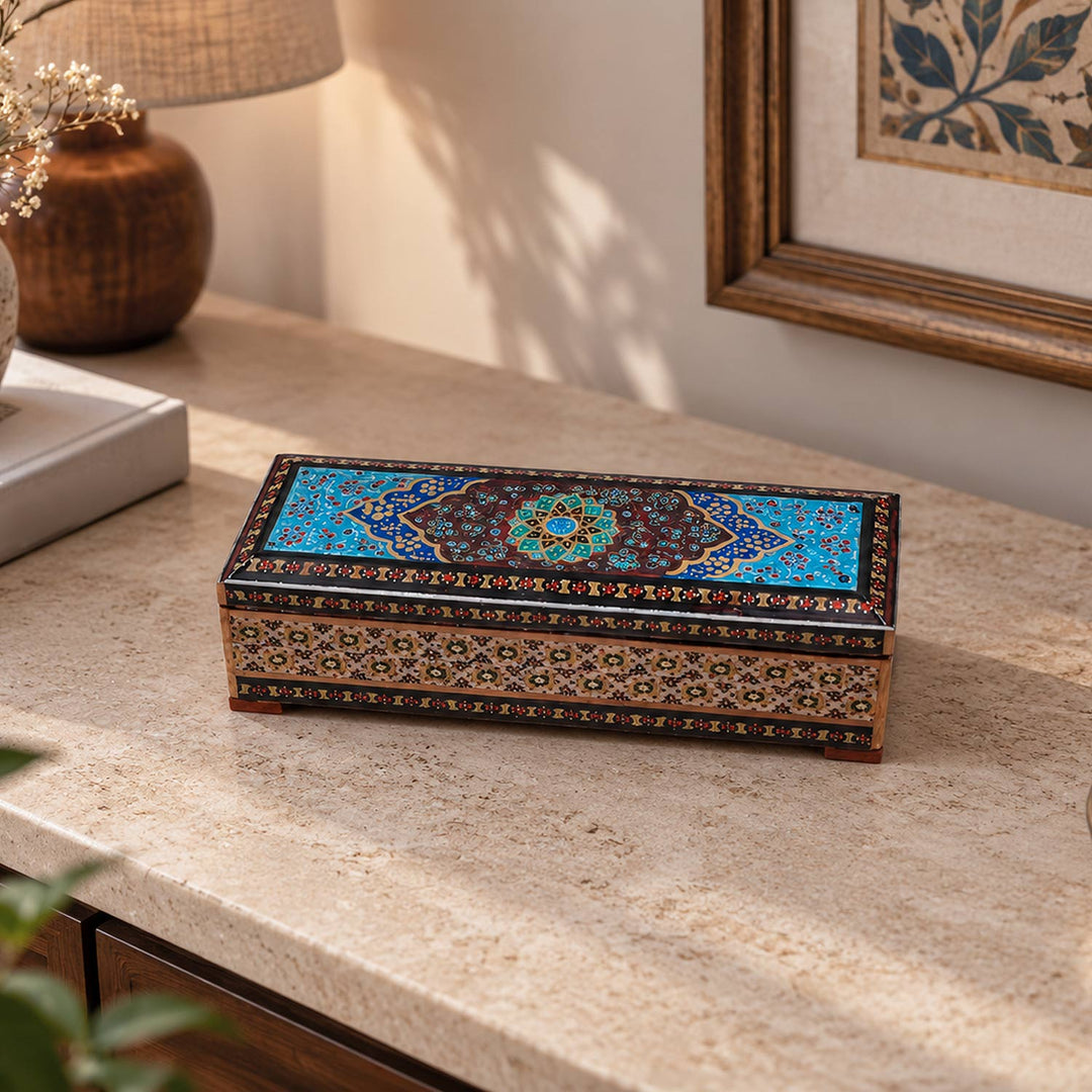 Handcrafted Hatem Inlaid Wooden Decorative Box - WAAH368