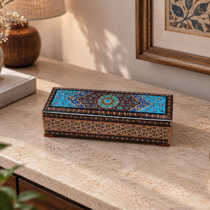 Handcrafted Hatem Inlaid Wooden Decorative Box - WAAH368