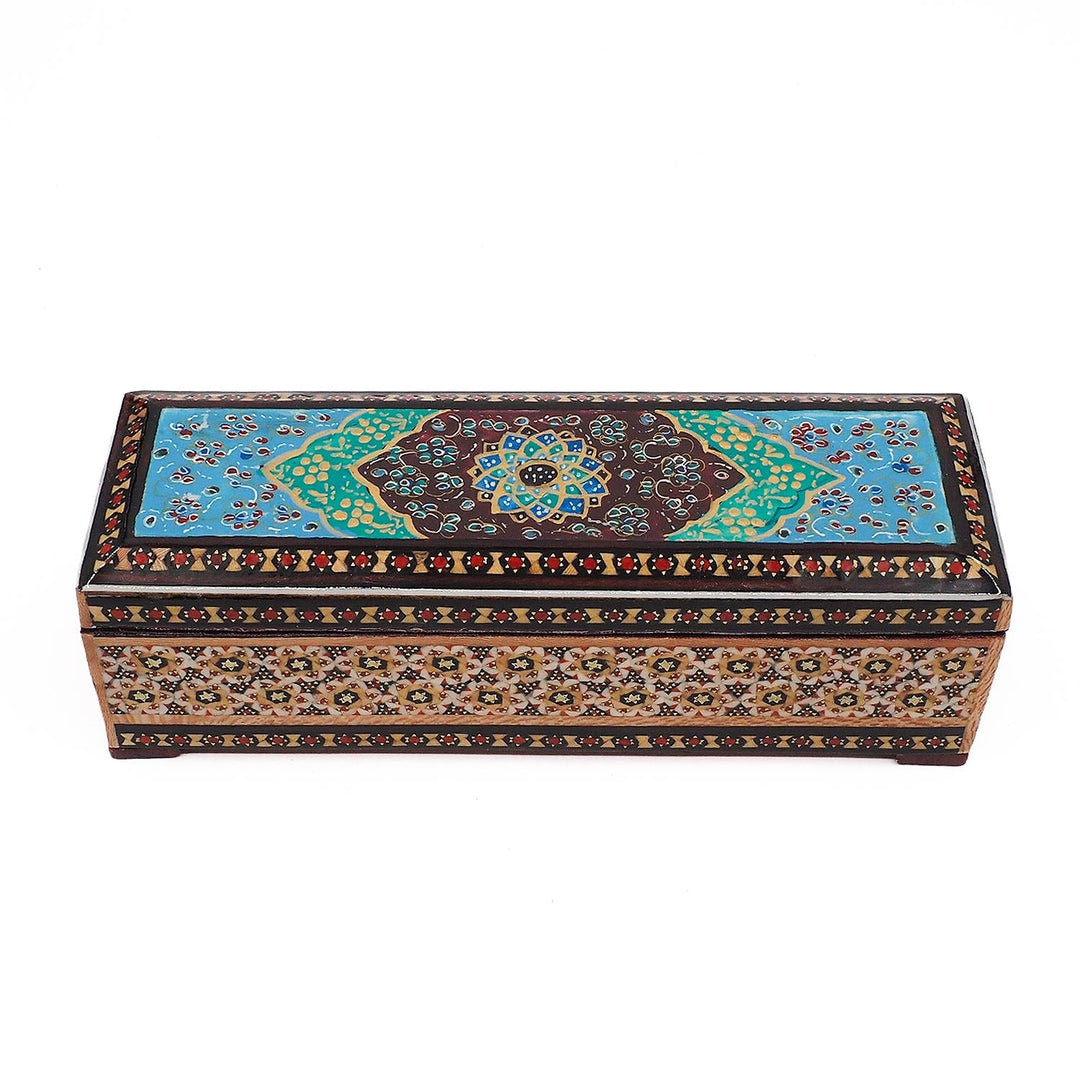 Handcrafted Hatem Inlaid Wooden Decorative Box - WAAH369