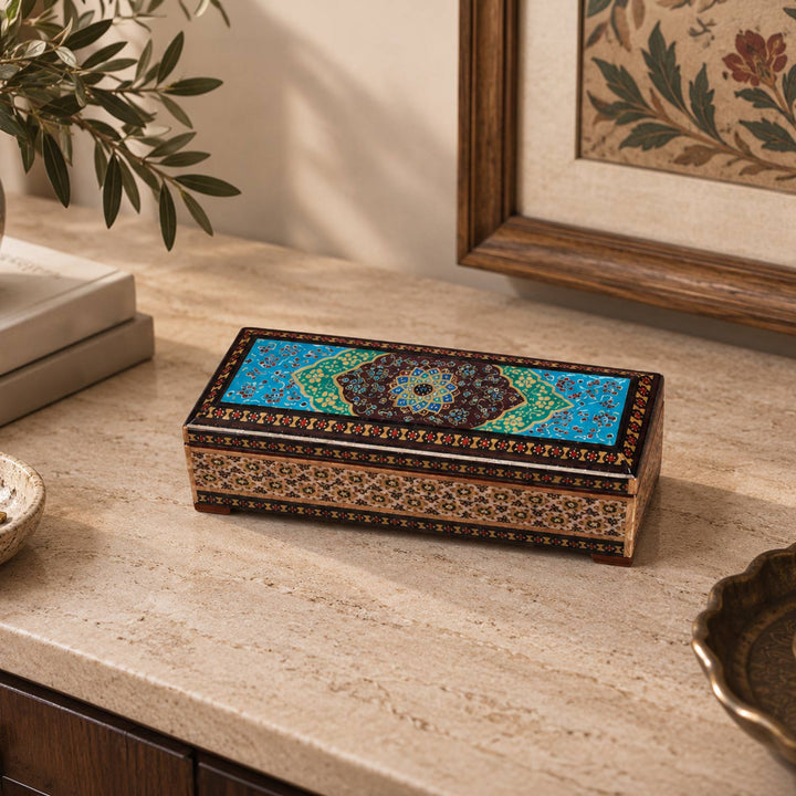 Handcrafted Hatem Inlaid Wooden Decorative Box - WAAH369