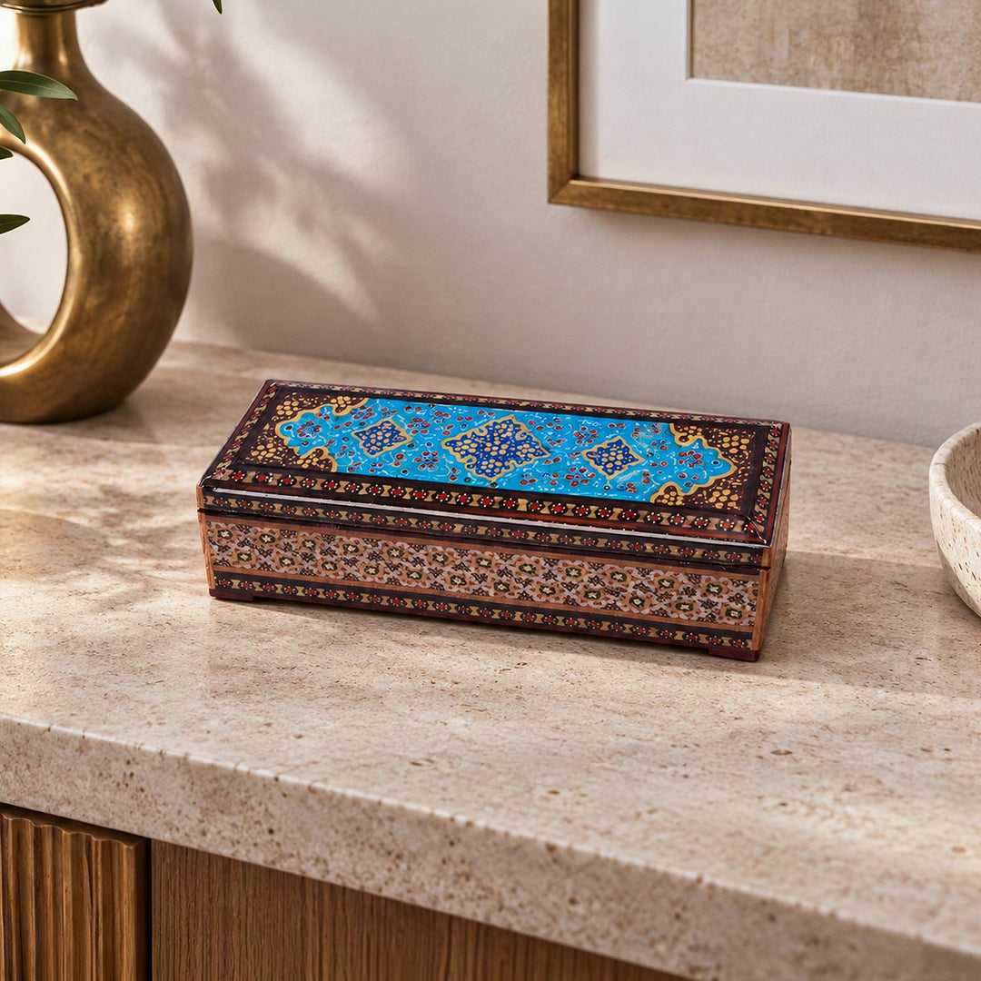 Handcrafted Hatem Inlaid Wooden Decorative Box - WAAH370
