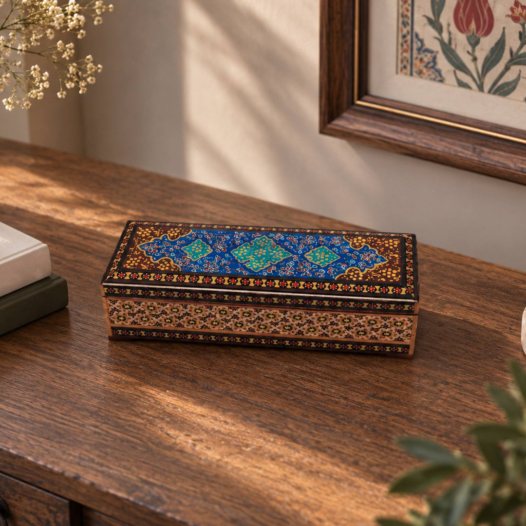 Handcrafted Hatem Inlaid Wooden Decorative Box - WAAH372