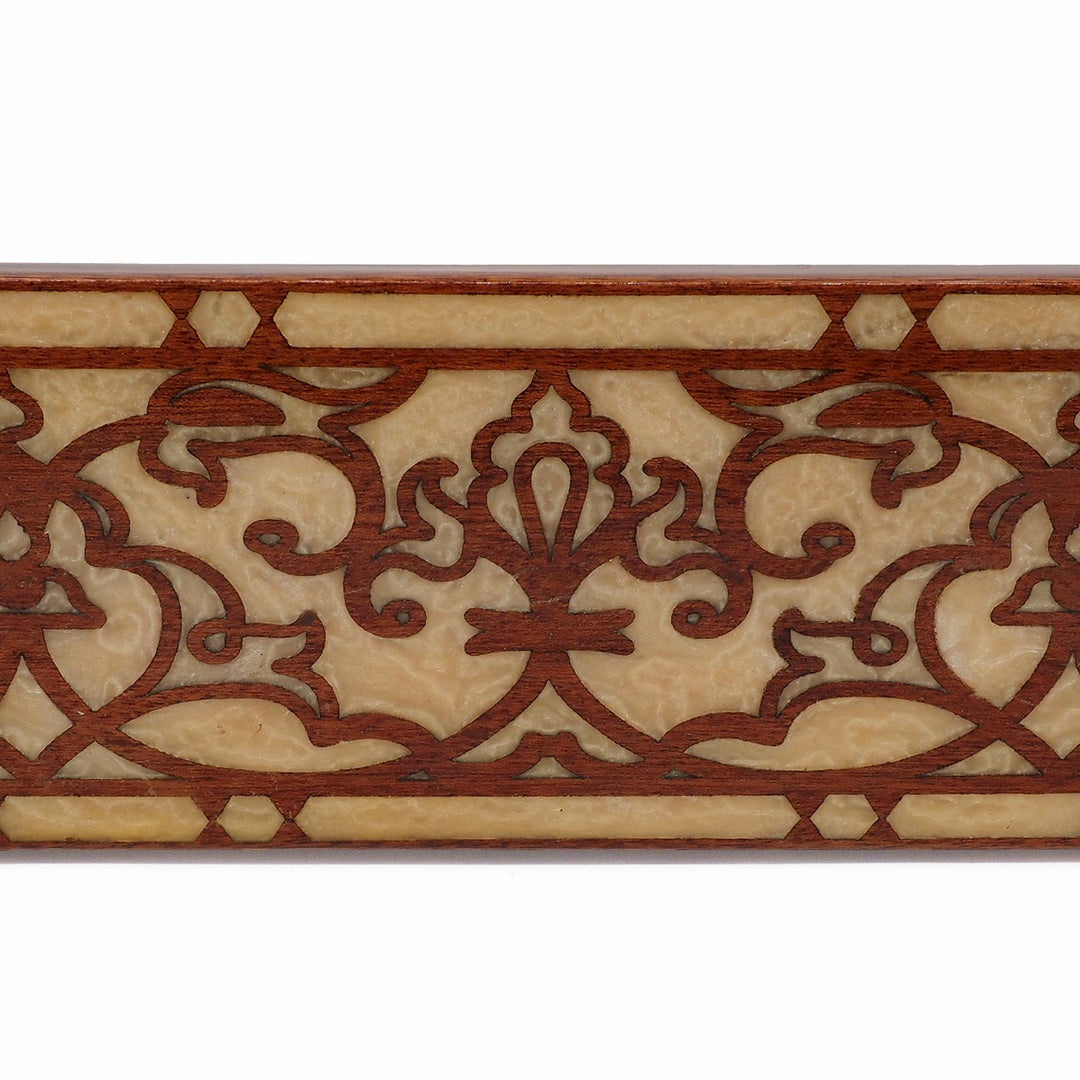 Handcrafted Wooden Okey Set with Hatemkâri Inlay - WAAH385