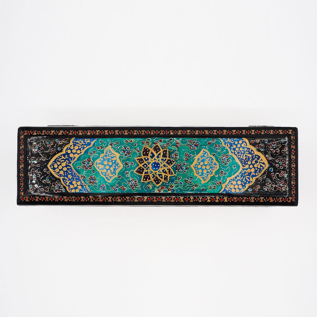 Traditional Motif | Handcrafted Hatem-Inlaid Wooden Box - WAAH394