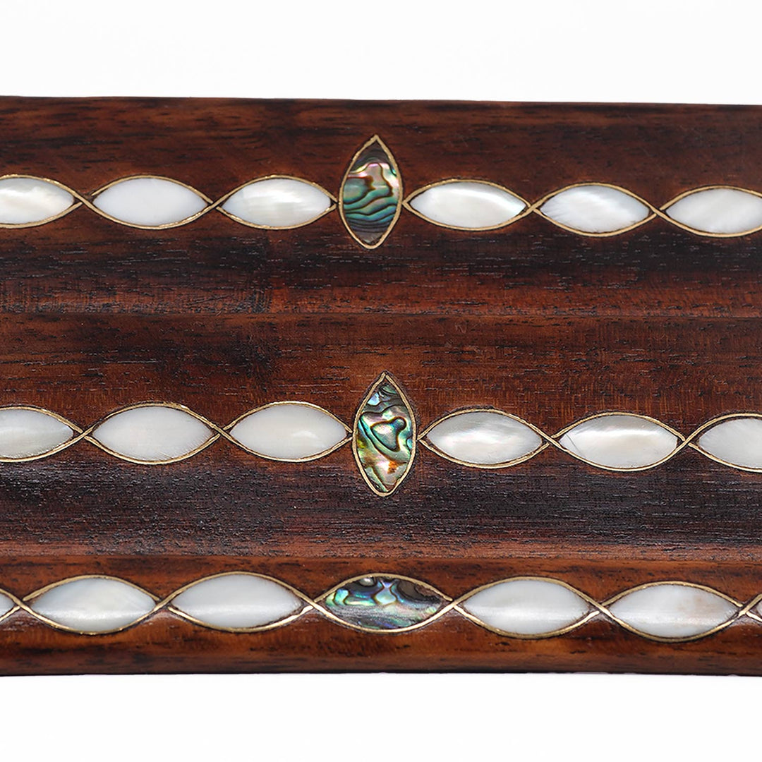 Handmade Mother-of-Pearl Mosaic and Abalone Inlaid Wooden Okey Set - WAAH481
