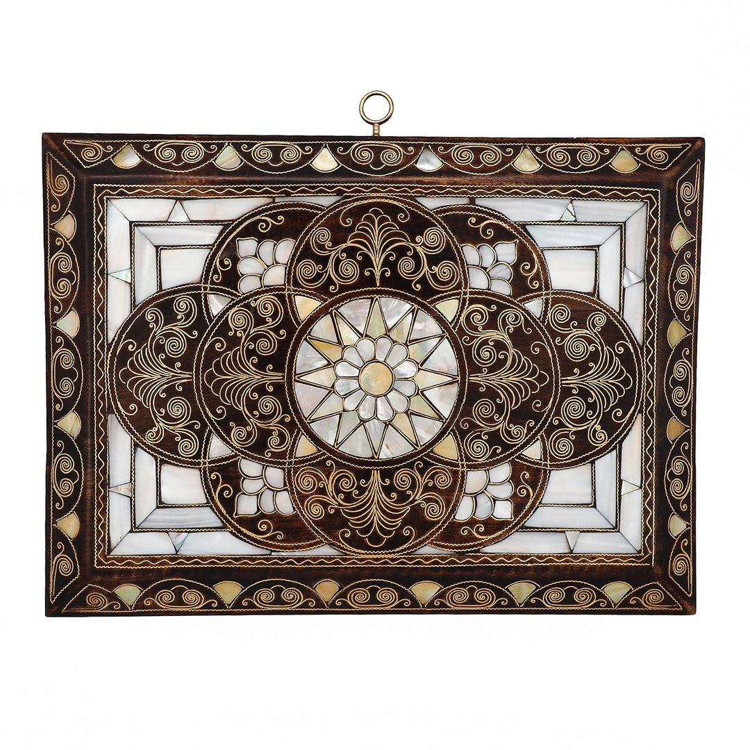 Handcrafted Lockable Wooden Box with Abalone Mother-of-Pearl Inlay - WAAH490
