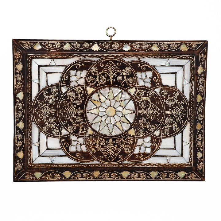 Handcrafted Lockable Wooden Box with Abalone Mother-of-Pearl Inlay - WAAH490