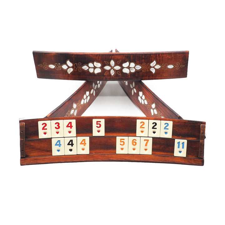 Handmade Mother-of-Pearl Mosaic and Abalone Inlaid Wooden Okey Set - WAAH505