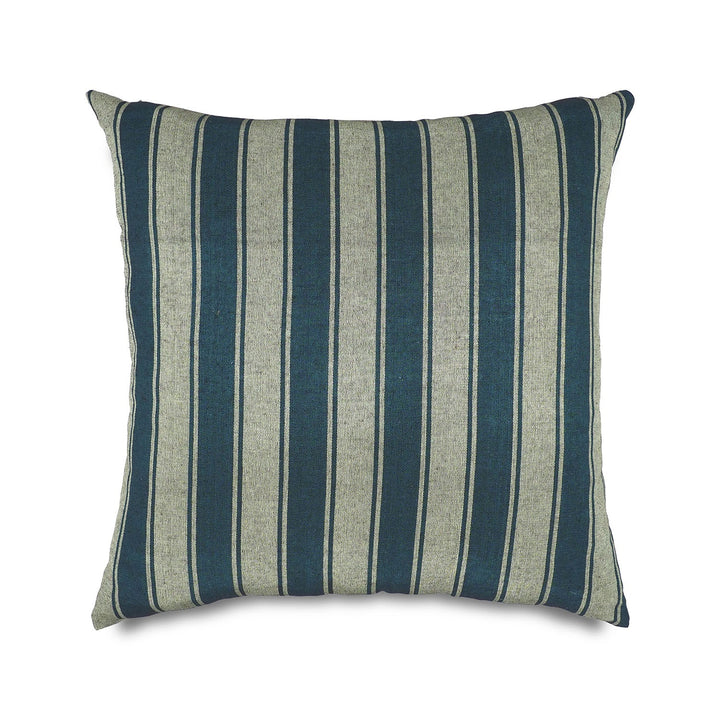 Green Striped Silk Kutnu Square Cushion Cover – WAK003