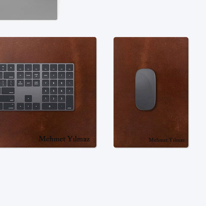 Leather Desk Pad &amp; Mouse Pad Set (Scratch Proof) - WAD010