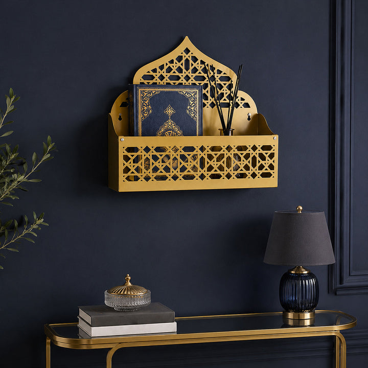 Metal Islamic Organizer for Wall or Tabletop (Mihrab-Shaped) – WAMH200