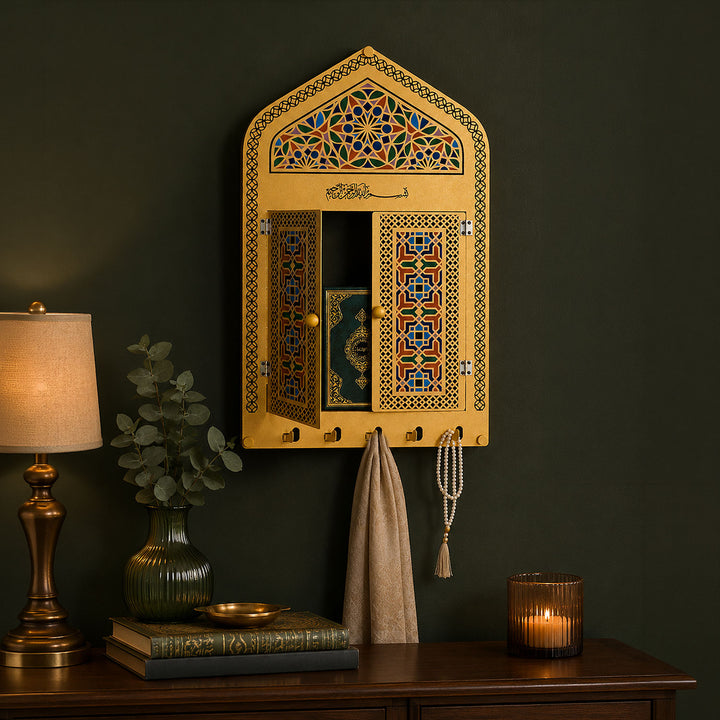 Metal Islamic Wall Display Cabinet (Mihrab Shaped) - WAMH210