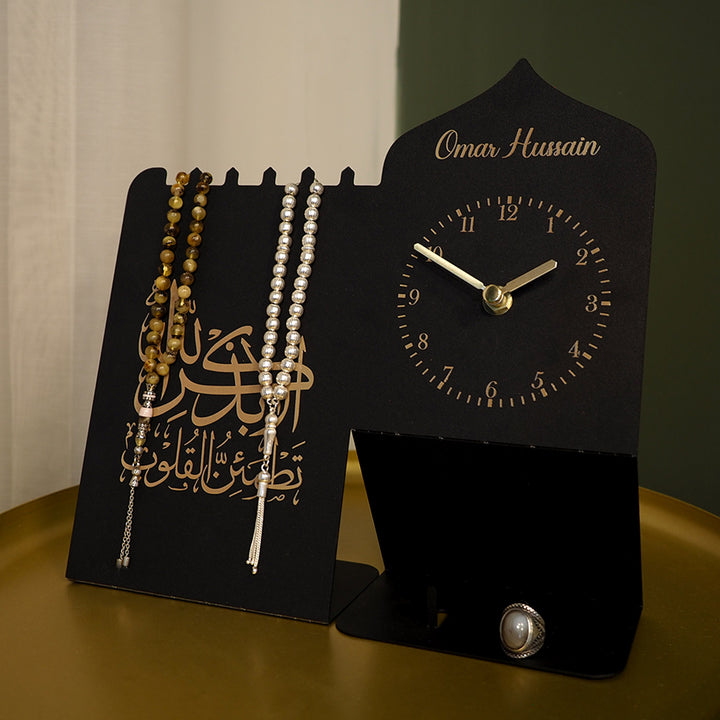 Zikr Time - Custom Metal Islamic Desk Clock - WAMH215