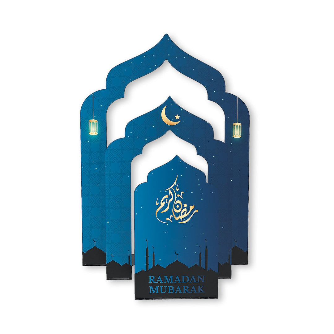 Ramadan Mubarak Written Metal Candleholder and Quran Holder - WAMH222