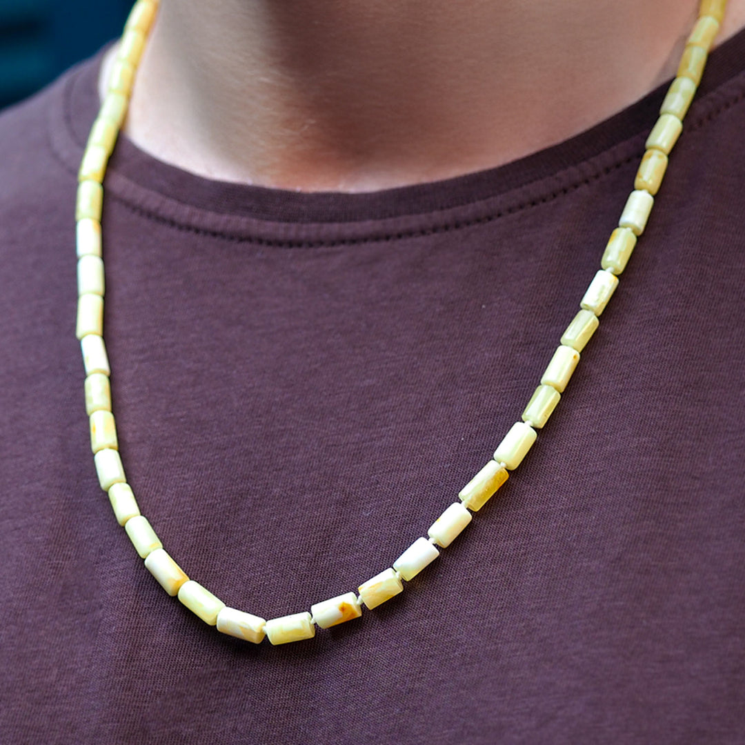 Natural Amber Necklace for Men - WAMT030