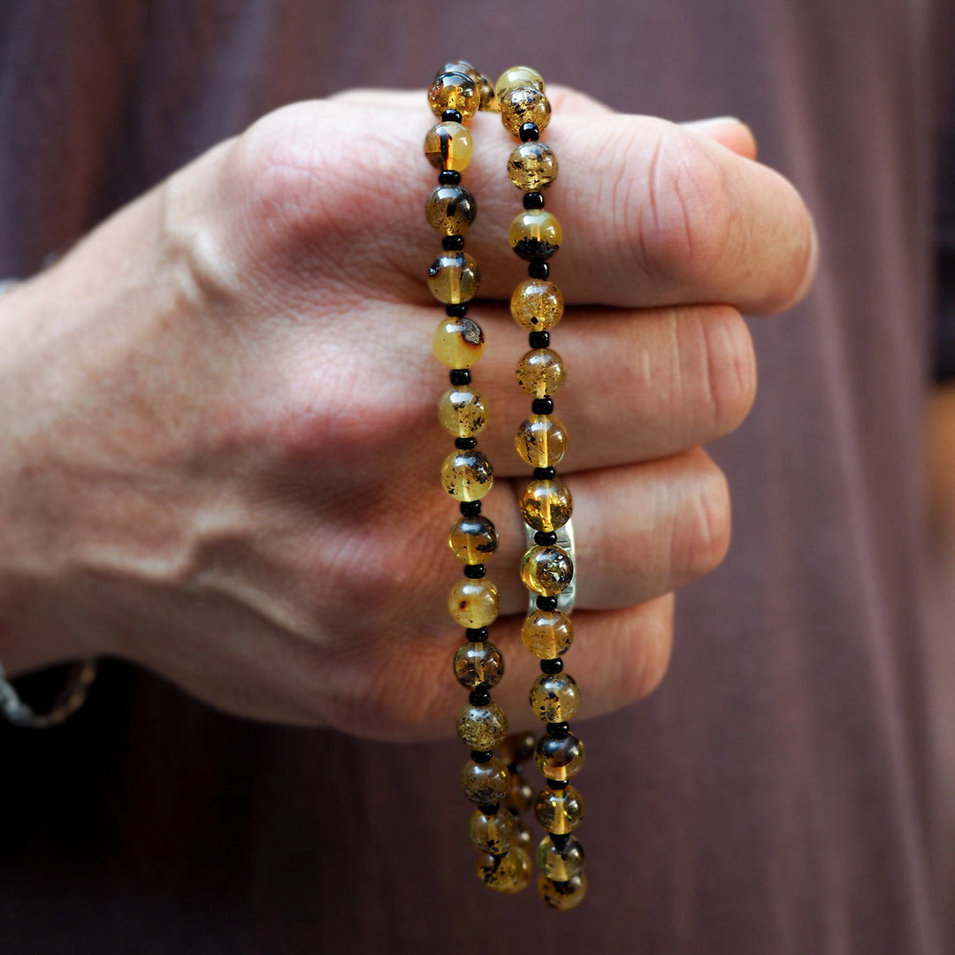Natural Amber Necklace for Men - WAMT031
