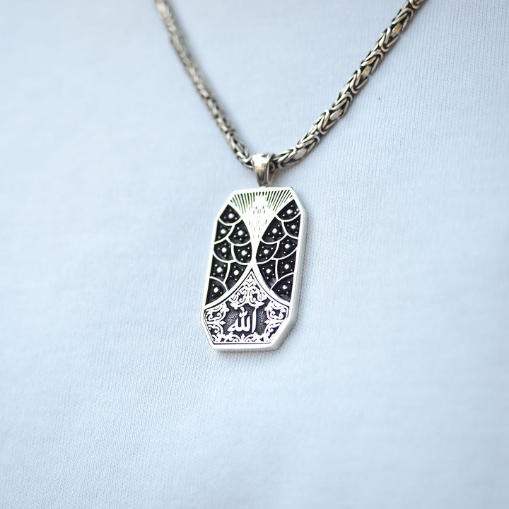 Allah Written Silver Necklace - WAMT069