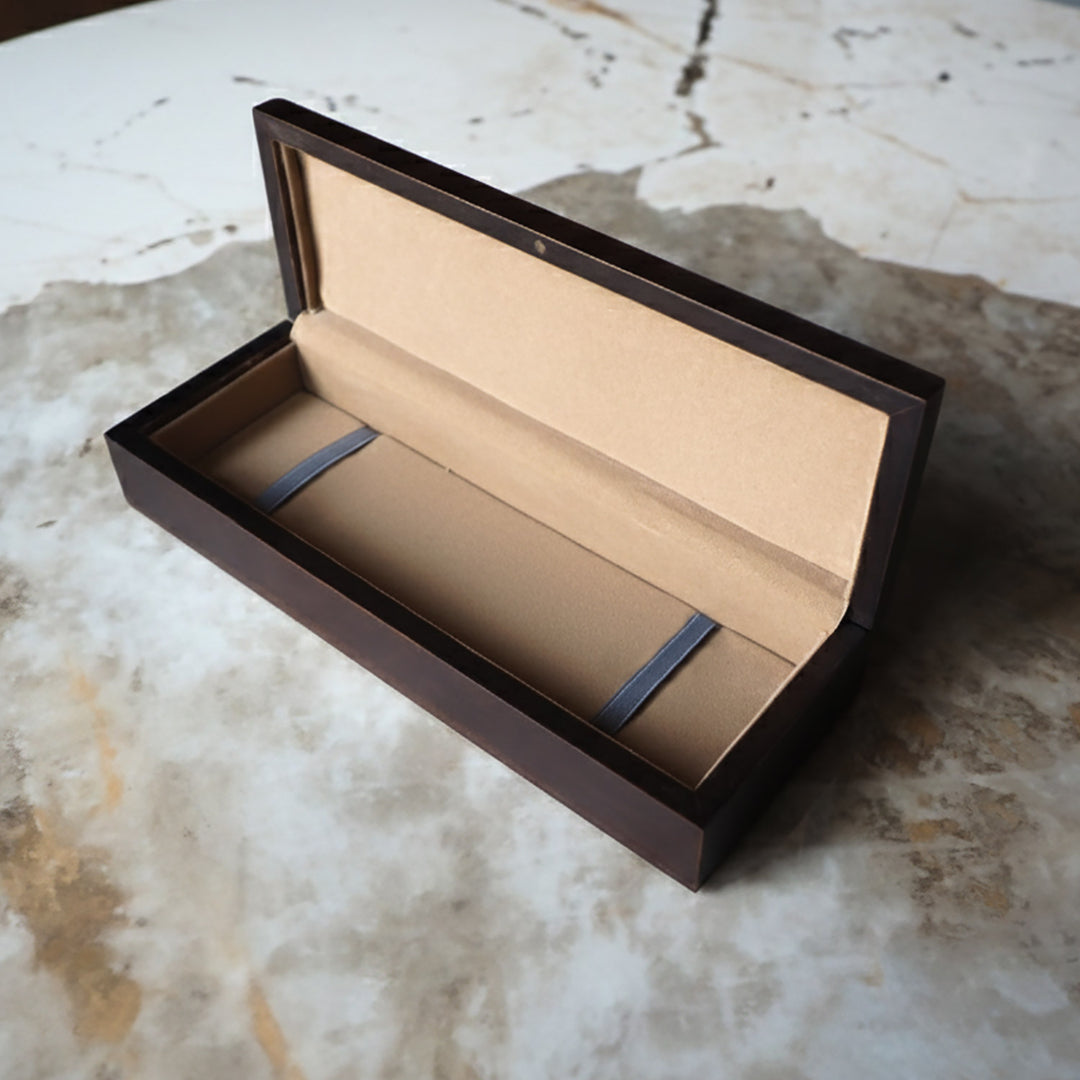 Exclusive Silver Inlaid Wooden Tasbeeh Box  – WAP018