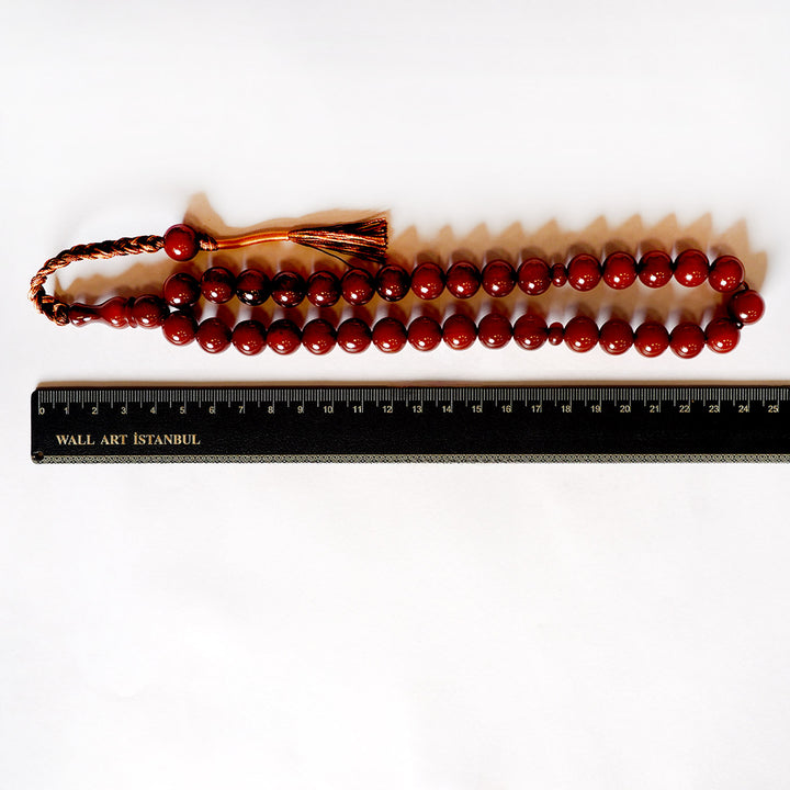 Oven-Treated Arabic Style Pressed Fire Amber Tasbeeh – WATD031