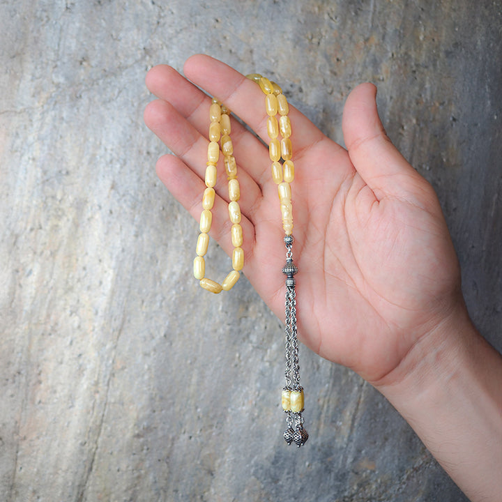 Genuine Baltic Amber Silver Tasbeeh – WATD103