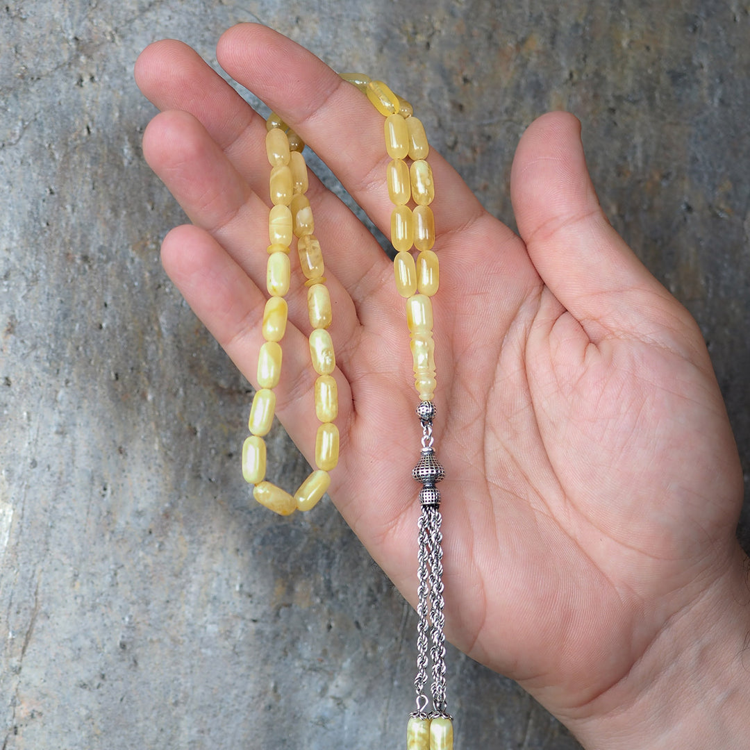 Genuine Baltic Amber Silver Tasbeeh – WATD103