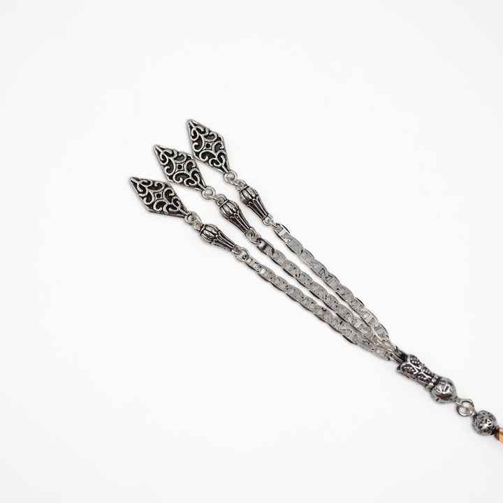 Bullet-Shaped Fire Amber Tasbeeh - WATD1045
