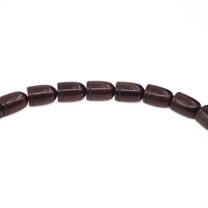 Bullet-Shaped Pressed Amber Tasbeeh - WATD1046