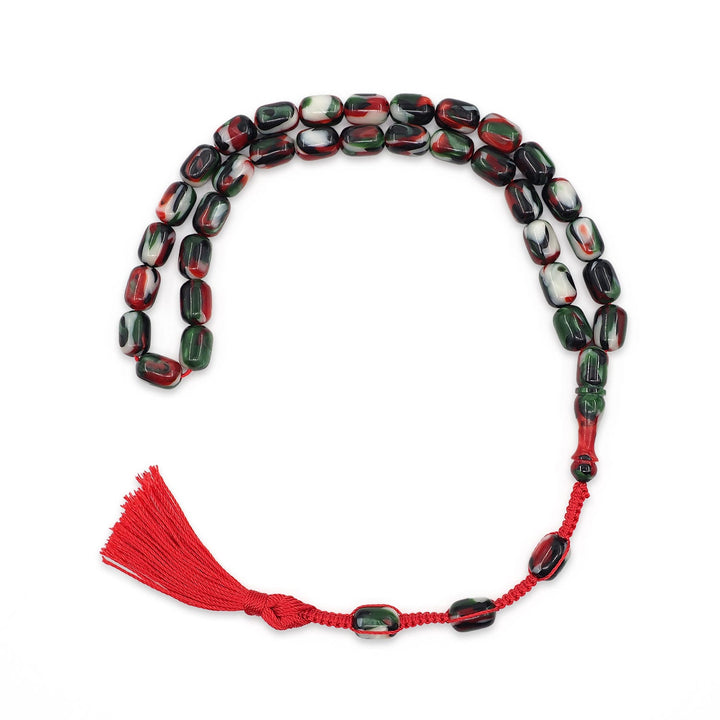 Masterfully Crafted Capsule Cut French Galalith Tasbeeh - WATD1059