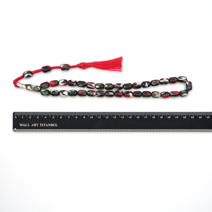 Masterfully Crafted Capsule Cut French Galalith Tasbeeh - WATD1059