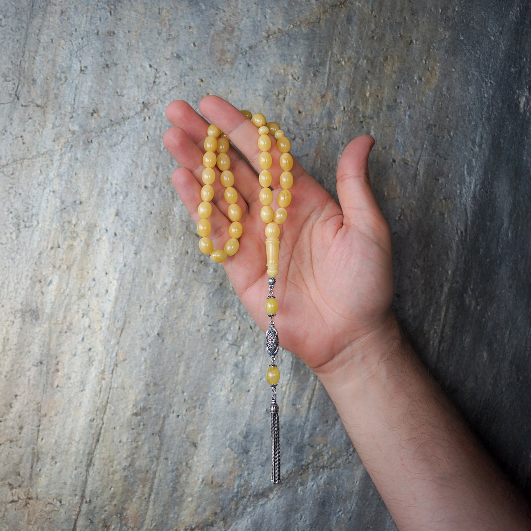 Genuine Baltic Amber Silver Tasbeeh – WATD105