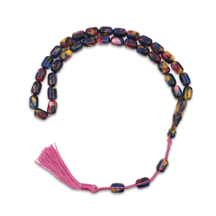 Masterfully Crafted Capsule Cut French Galalith Tasbeeh - WATD1060