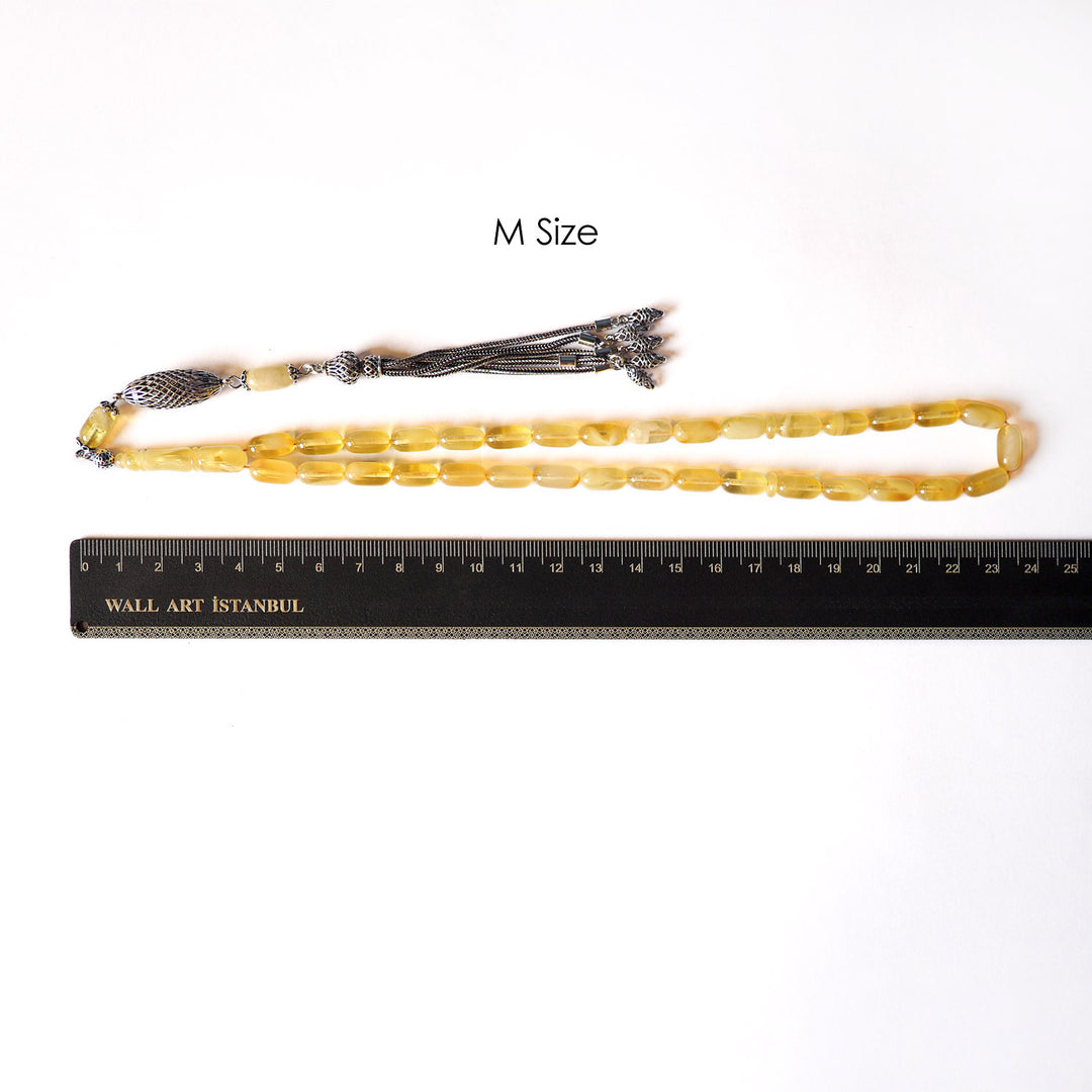Genuine Baltic Amber Silver Tasbeeh – WATD106