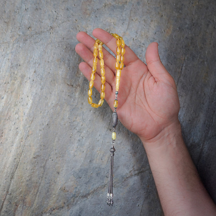 Genuine Baltic Amber Silver Tasbeeh – WATD106