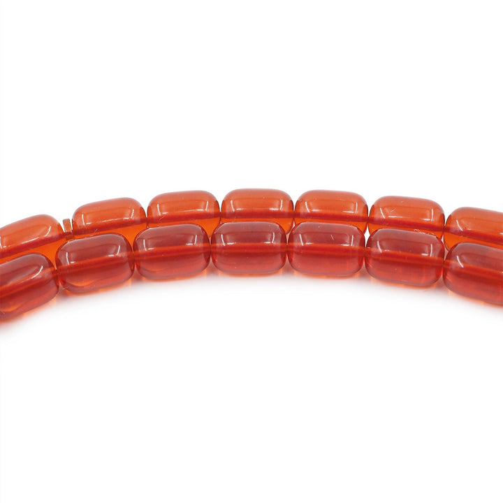 Mastercrafted Diamond-Detailed Red Pressed Amber Tasbeeh (Special Box) - WATD1089