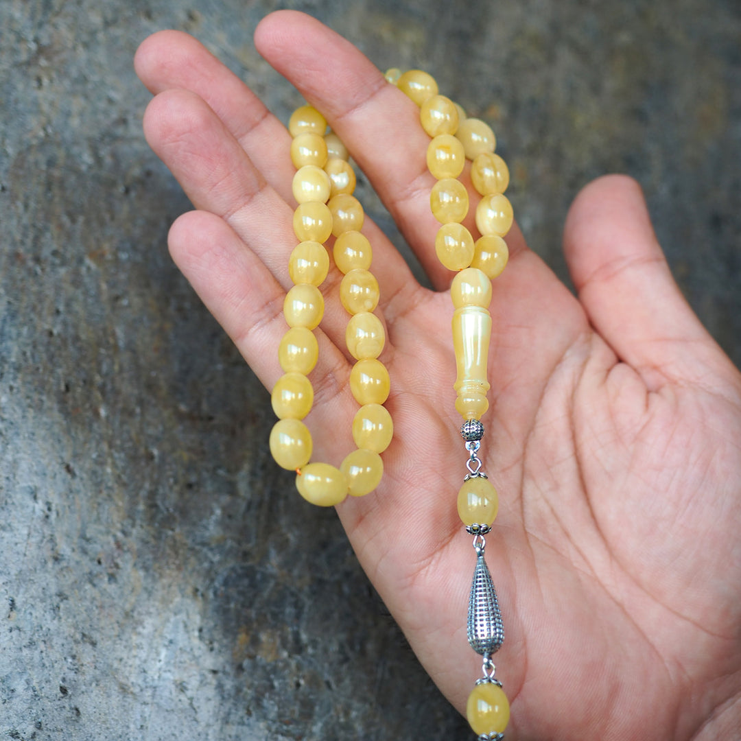 Genuine Baltic Amber Silver Tasbeeh – WATD108